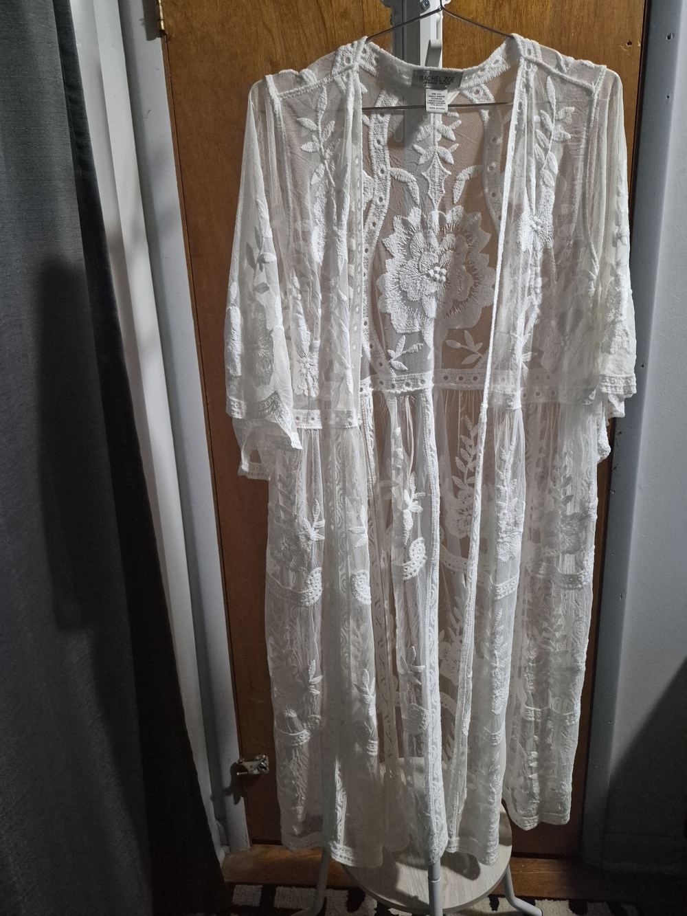 Sheer Embroidered Kimono